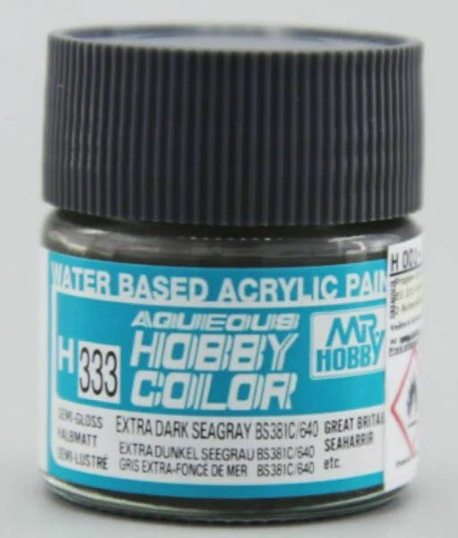 H-333 Extra Dark Sea Gray BS381C/640 (UK) 'Satin' 10ml