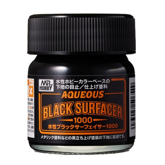 HSF03 - Mr Aqueous Surfacer 1000 Black, 40ml