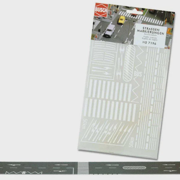 HO 7196 - Assorted Road / Street Markings 1:87 / 1:76 Scale