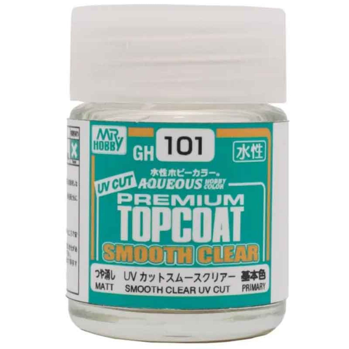 GH101 -  UV Cut, Pemium Topcoat, Smooth Clear (Matt) 18ml
