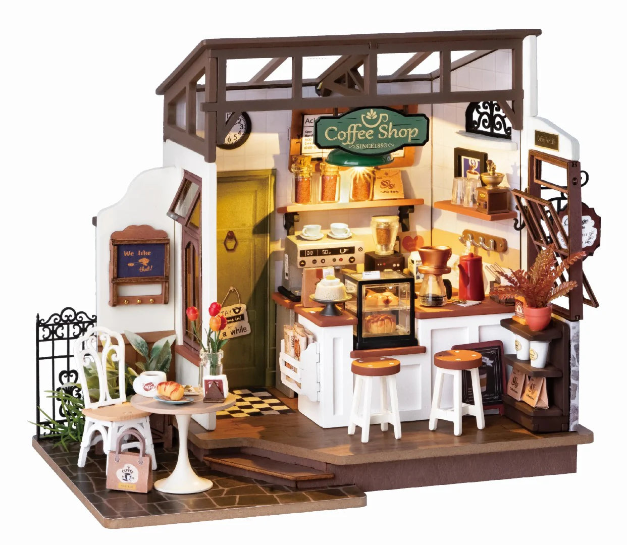 Rolife Slow Life Café, DIY Mini House Kit 3D, DG162