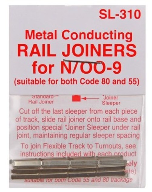 SL-310 Rail Joiners, nickel silver (N)