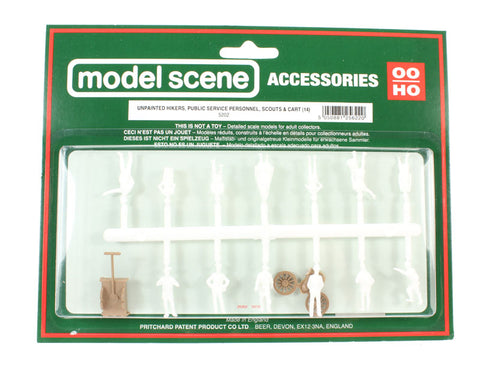 5202 Unpainted Hikers, Public Service Personnel, Scouts & Cart