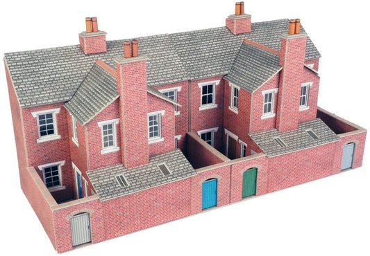 PO276 low relief terraced house backs - brick