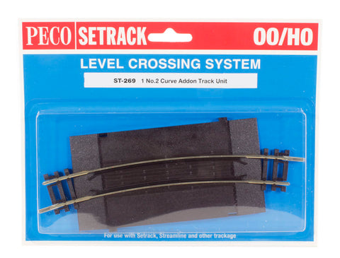 ST-269 - No.2 radius Curved Addon Track Unit for level crossing