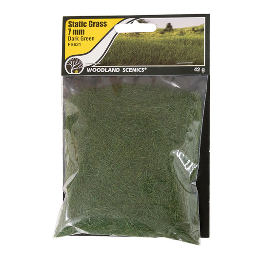 WFS621 7mm Static Grass Dark Green
