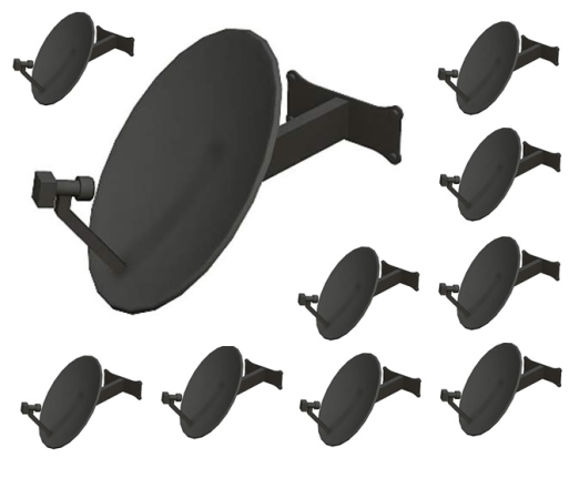 44-534 - TV Satellite Dishes (x10)