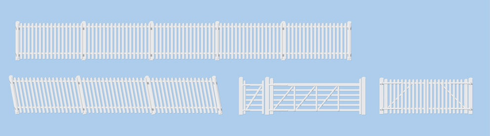 420 GWR Station Fencing, White, (inc. gates & ramps)