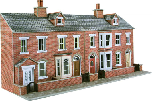 PO274 low relief terraced hous fronts - brick