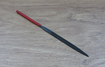 72521 Needle File Flat With Red Plastic Handle