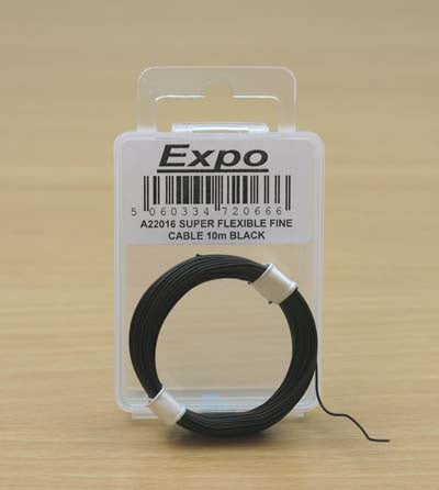 A22016 Super Flexible Fine Cable Black 10 Metre
