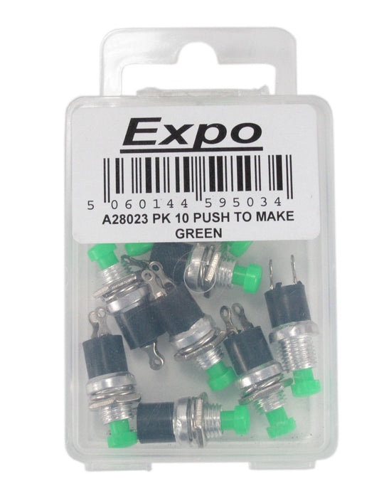 A28023 PACK OF 10 GREEN PUSH TO MAKE