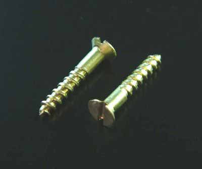 A32008 BRASS WOOD SCREWS 3G X 1/2" PER 20