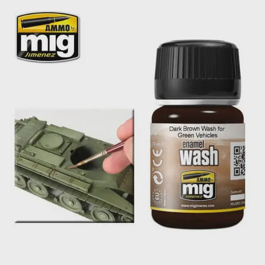 MIG1005 - Dark Brown Wash for Green Vehicles