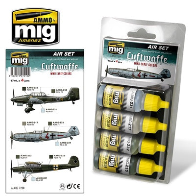 MIG7210 - LUFTWAFFE EARLY WWII ACRYLIC PAINT SET