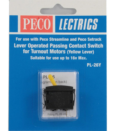 PL-26Y Passing Contact Switch, Yellow Lever