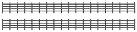425 Lineside Fencing, Black (4 bar)