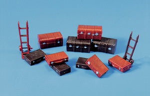 5062 Trunks (4), Suitcases (6) & Trolley 'Sack Truck' (2)