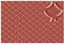 0438 - 4mm Roof Tile (Scalloped Shell Type), Red